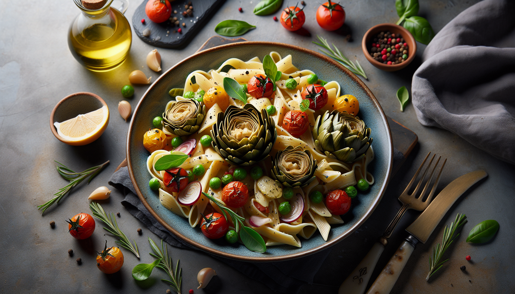 Pasta con i carciofi